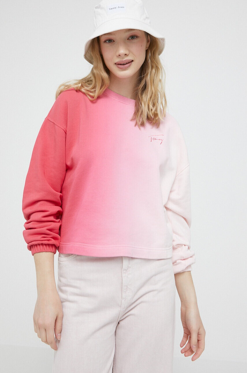 Tommy Jeans Суичър в розово с десен - Pepit.bg