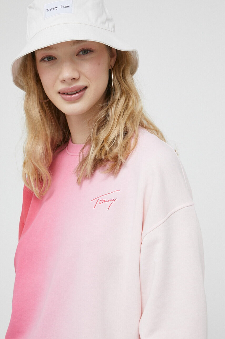 Tommy Jeans Суичър в розово с десен - Pepit.bg