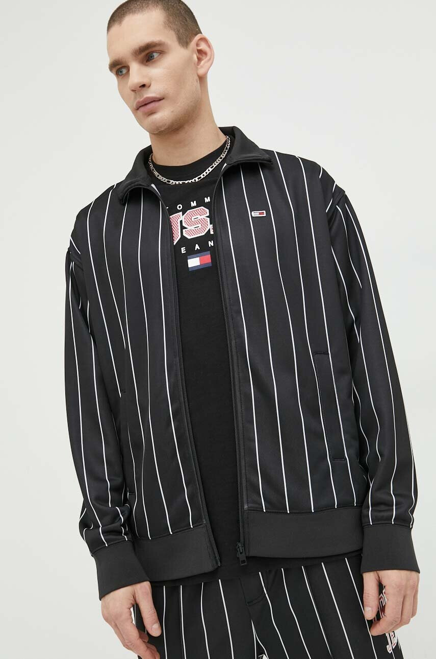 Tommy Jeans Суичър в черно с десен - Pepit.bg