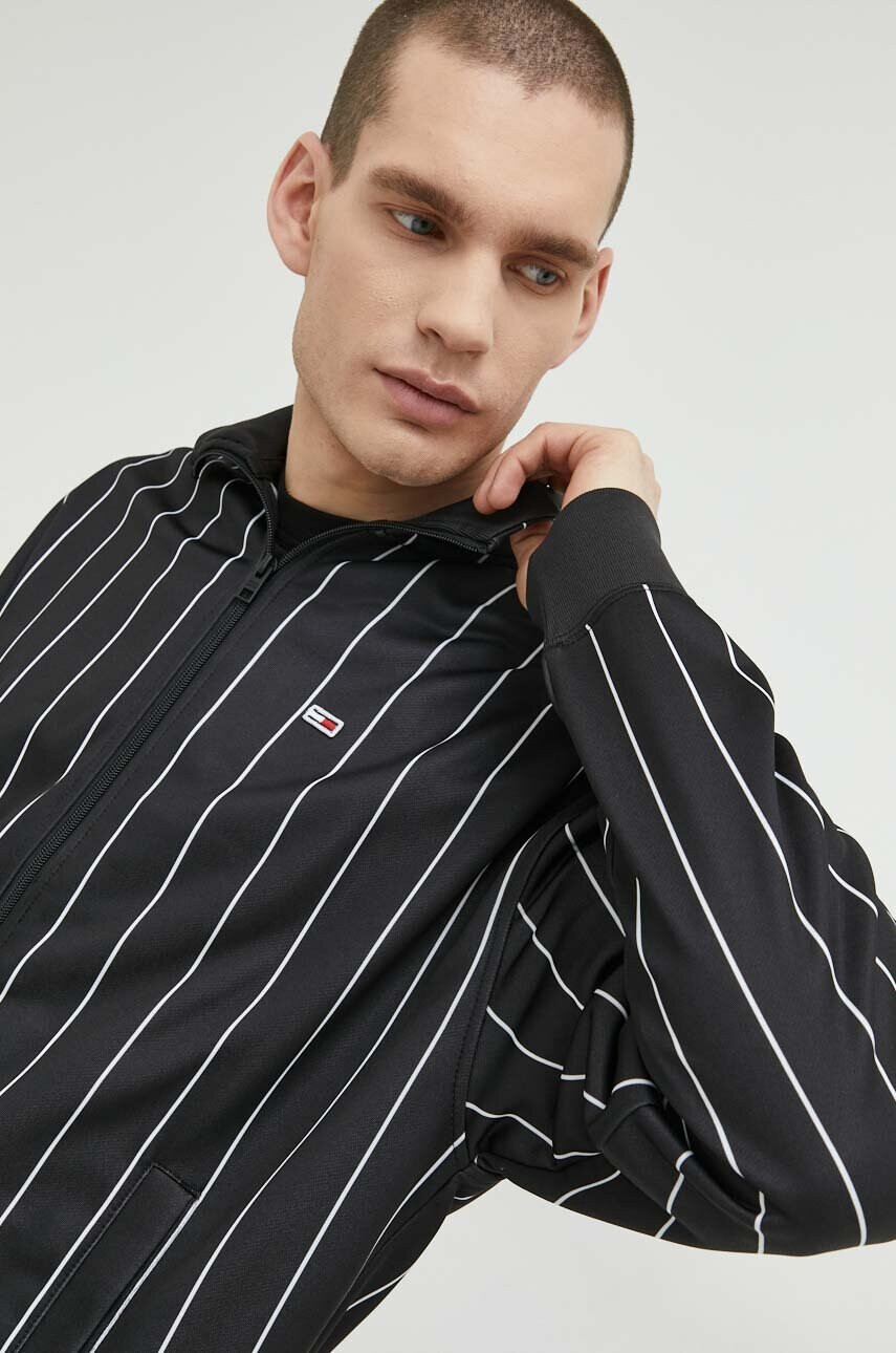 Tommy Jeans Суичър в черно с десен - Pepit.bg