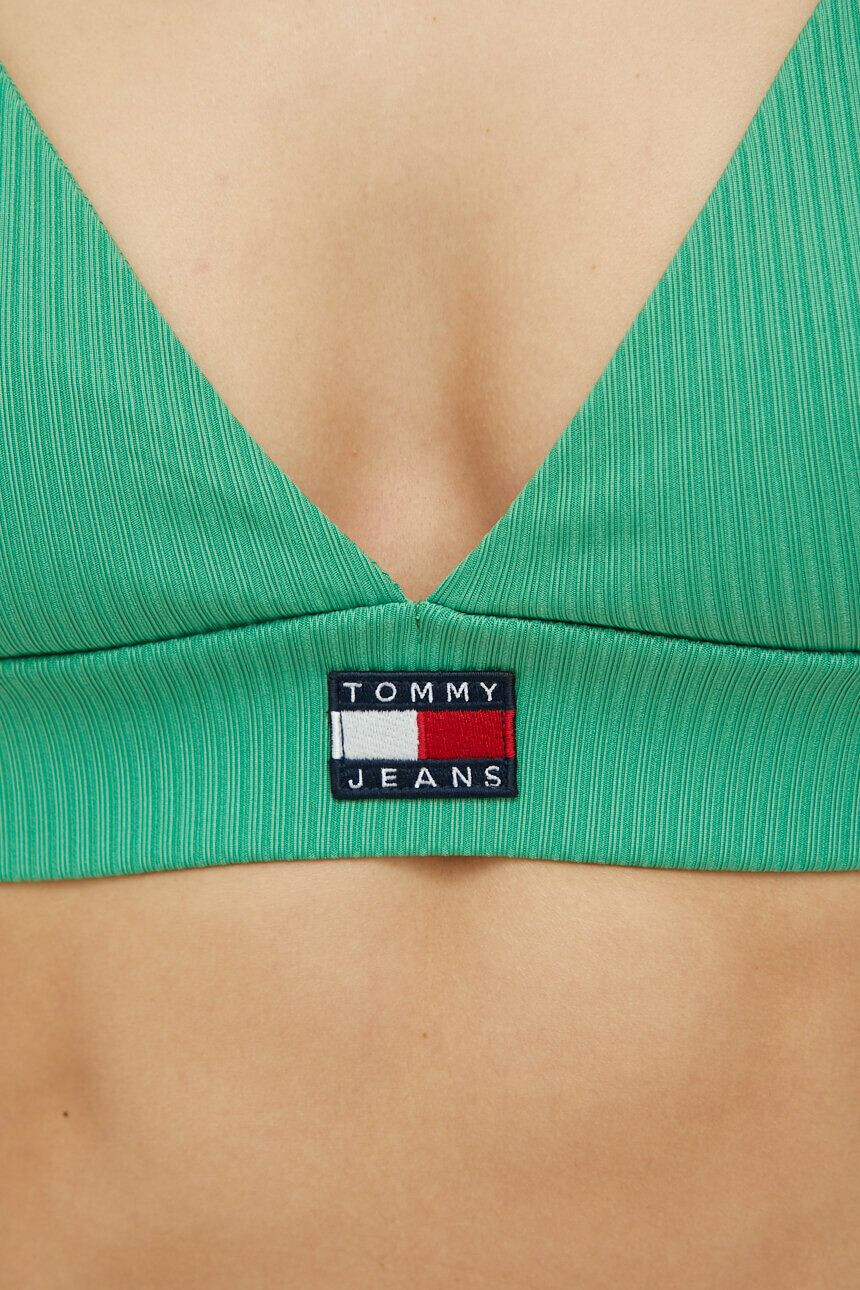 Tommy Jeans Сутиен в зелено с изчистен дизайн - Pepit.bg