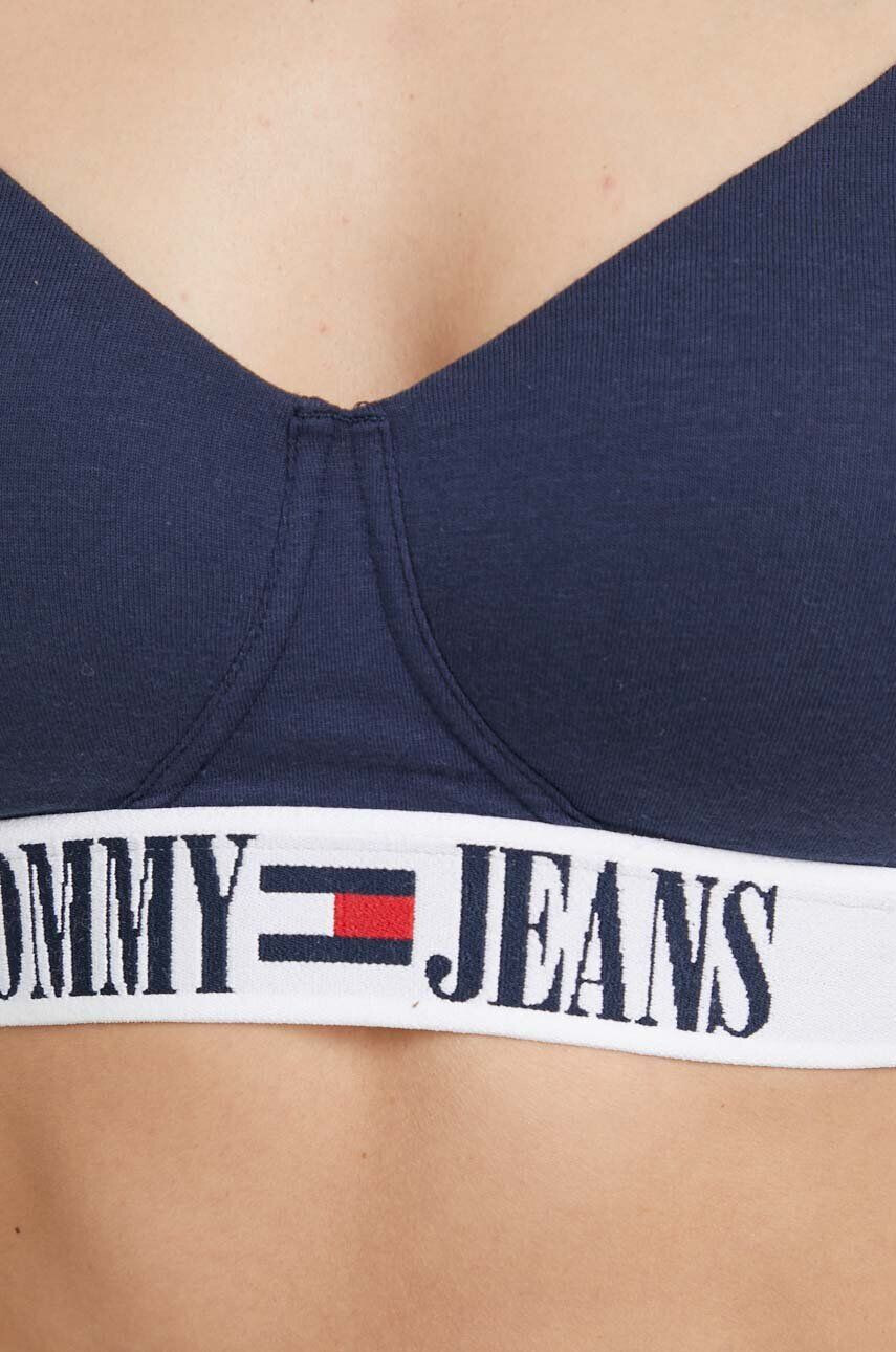 Tommy Jeans Сутиен в тъмносиньо с изчистен дизайн - Pepit.bg