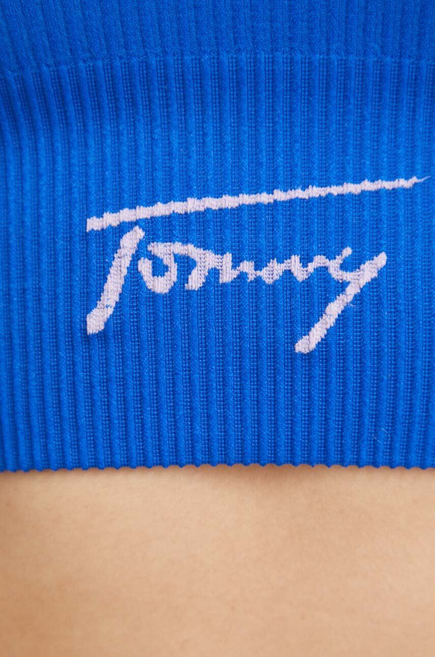 Tommy Jeans Сутиен в синьо с изчистен дизайн - Pepit.bg