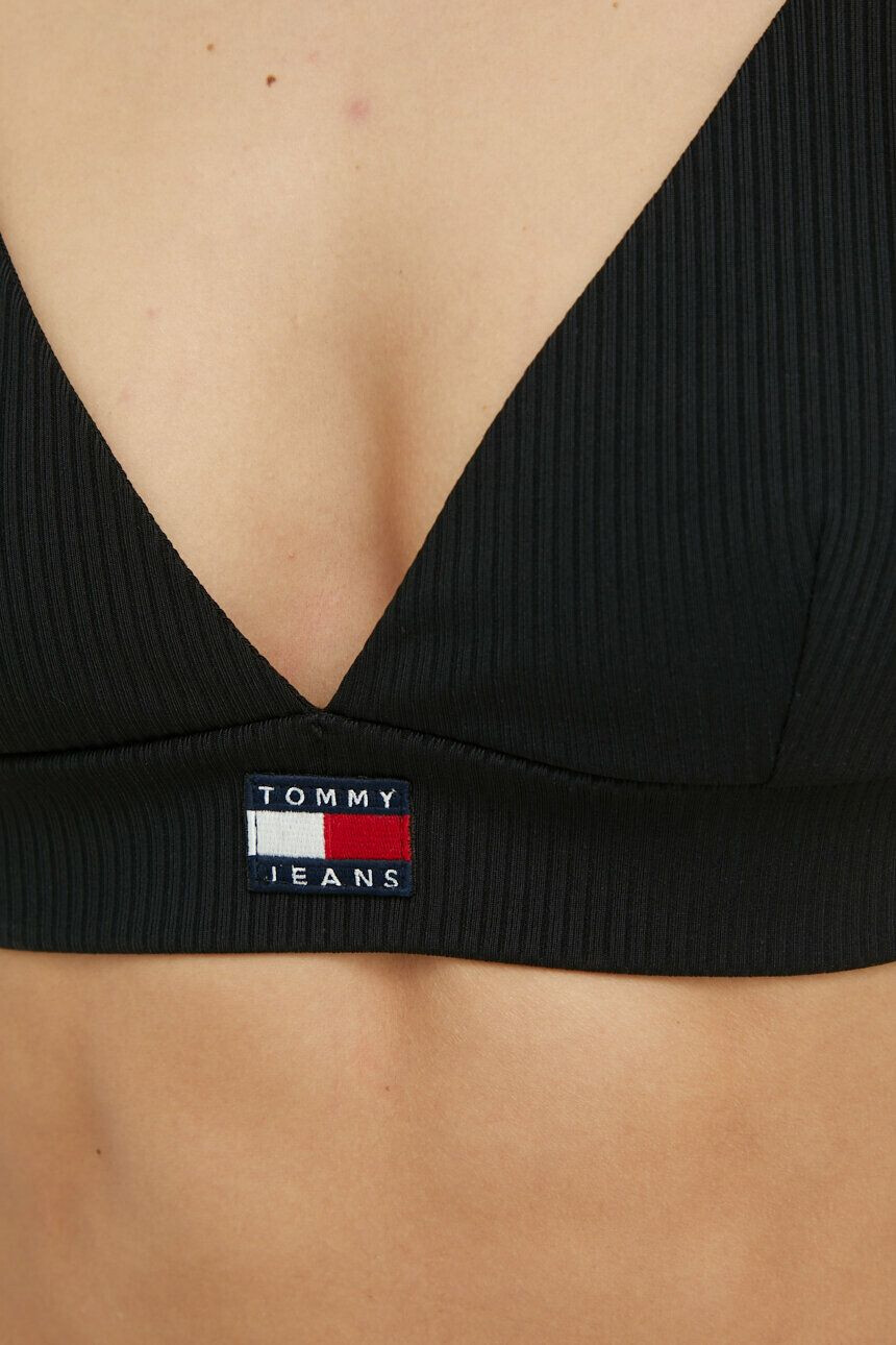 Tommy Jeans Сутиен в черно с изчистен дизайн - Pepit.bg