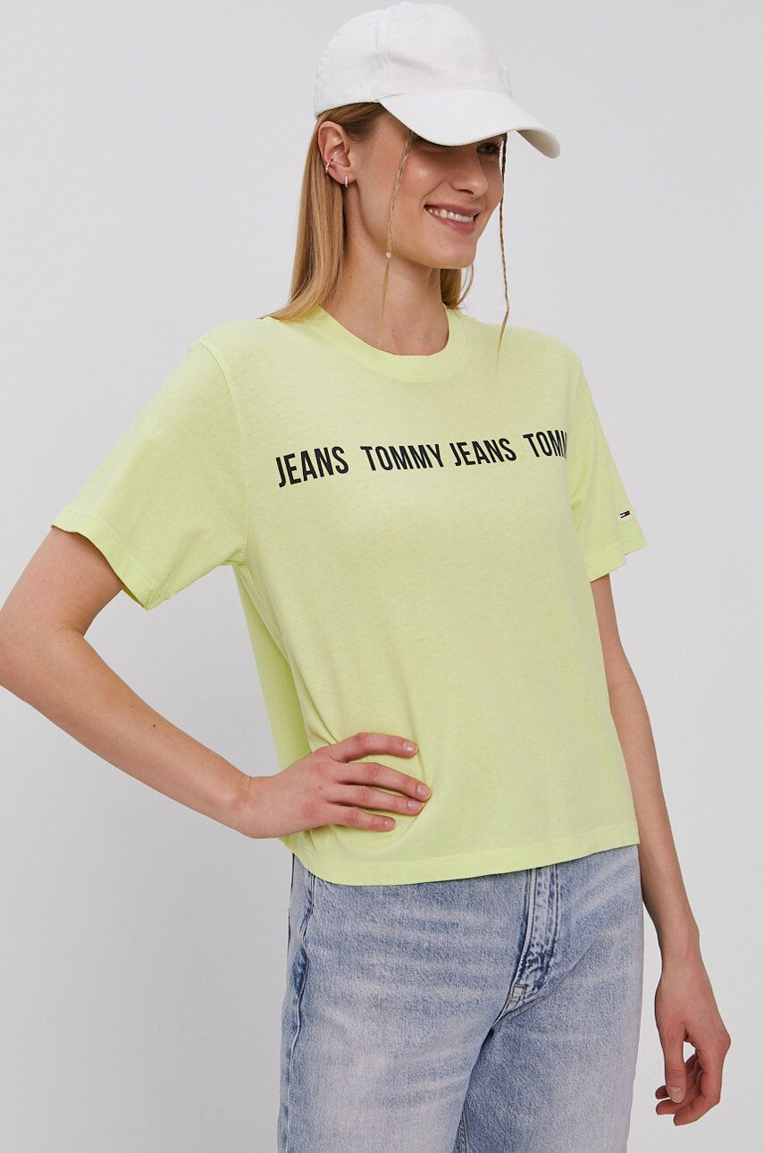 Tommy Jeans Тениска в зелено - Pepit.bg