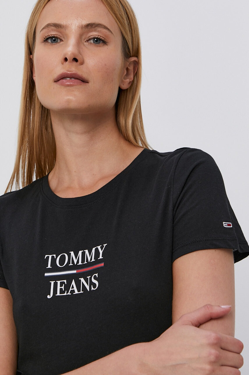 Tommy Jeans Тениска дамска в черно - Pepit.bg