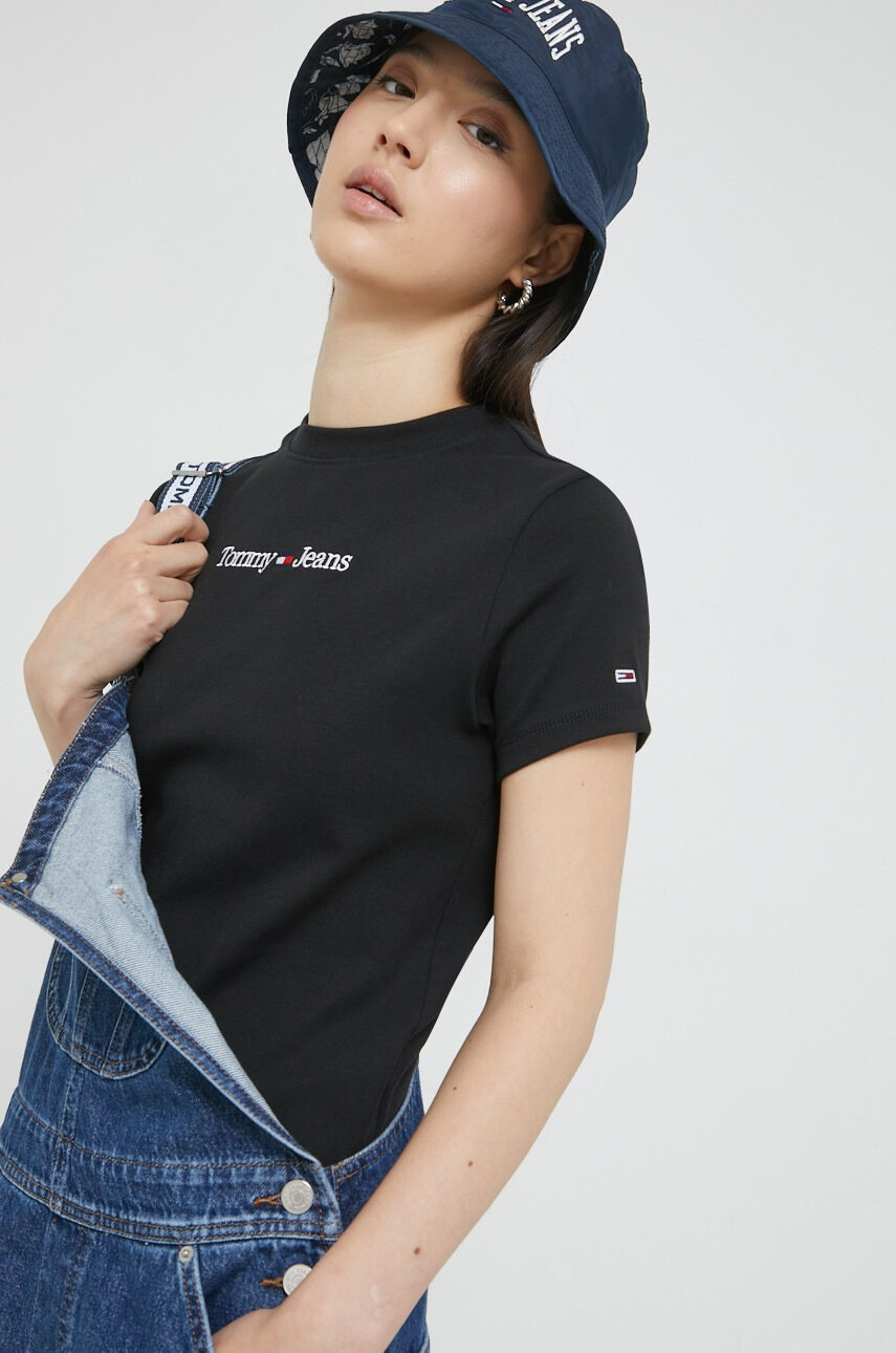 Tommy Jeans Тениска в черно - Pepit.bg
