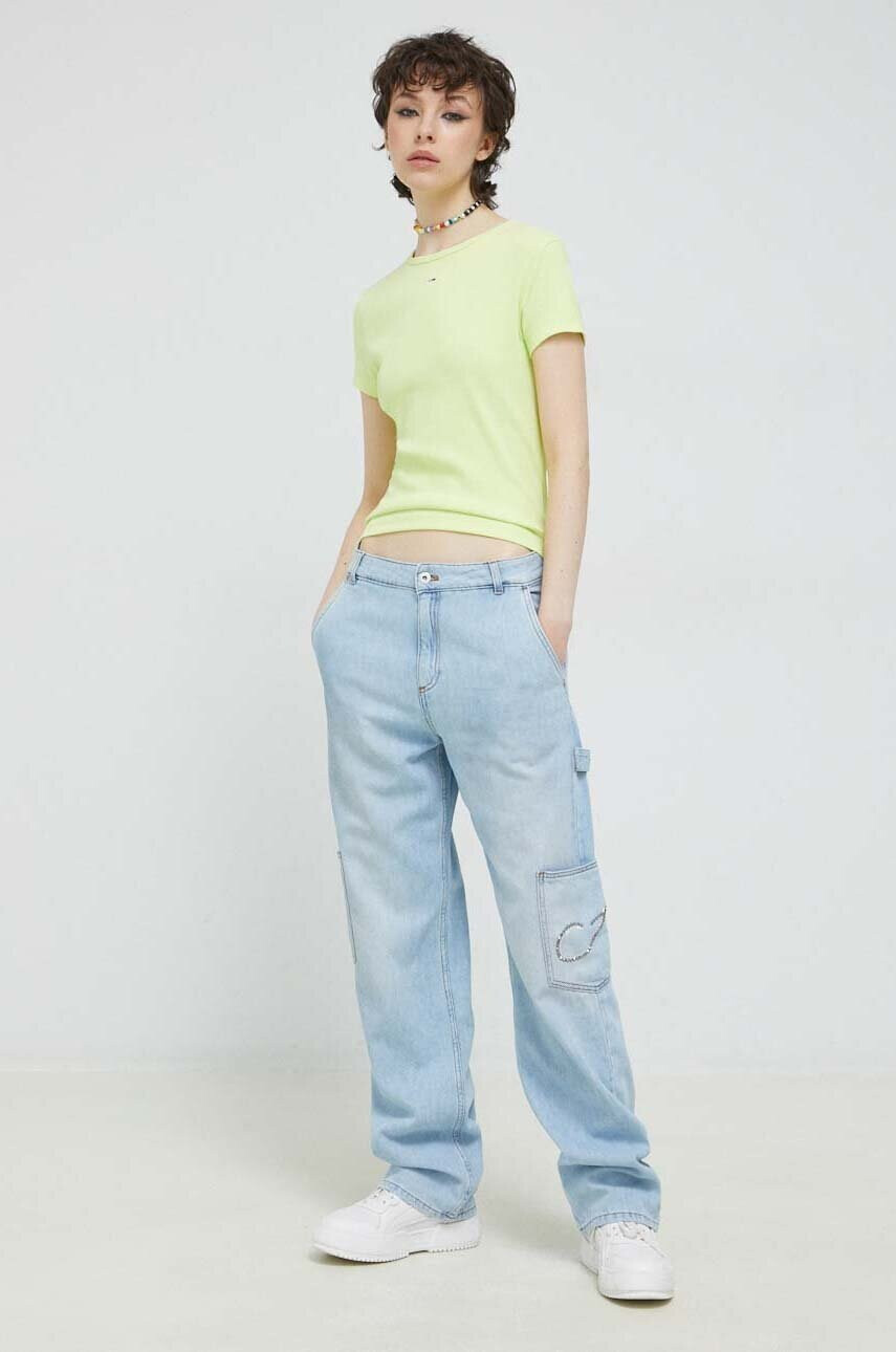 Tommy Jeans Тениска в жълто - Pepit.bg