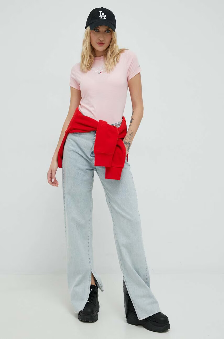 Tommy Jeans Тениска в розово - Pepit.bg