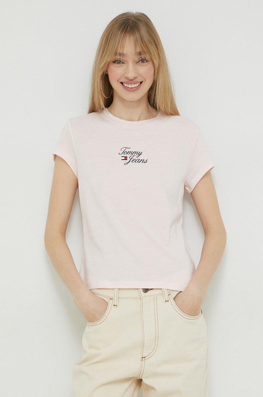 Tommy Jeans Тениска в розово - Pepit.bg
