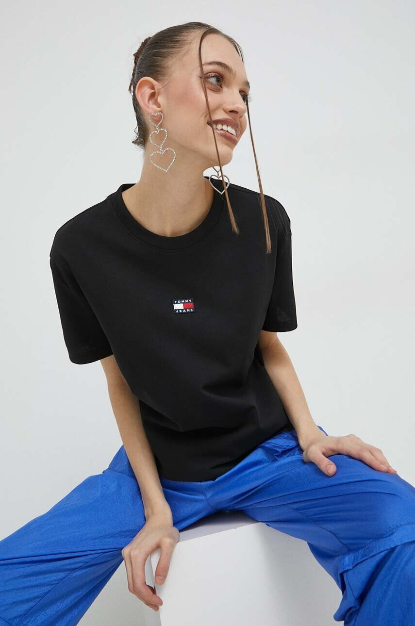 Tommy Jeans Тениска в черно - Pepit.bg