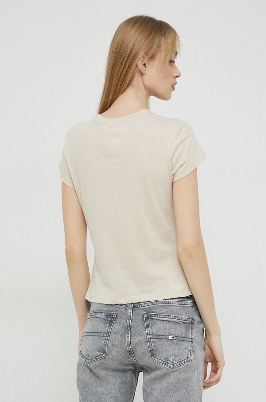 Tommy Jeans Тениска в бежово - Pepit.bg