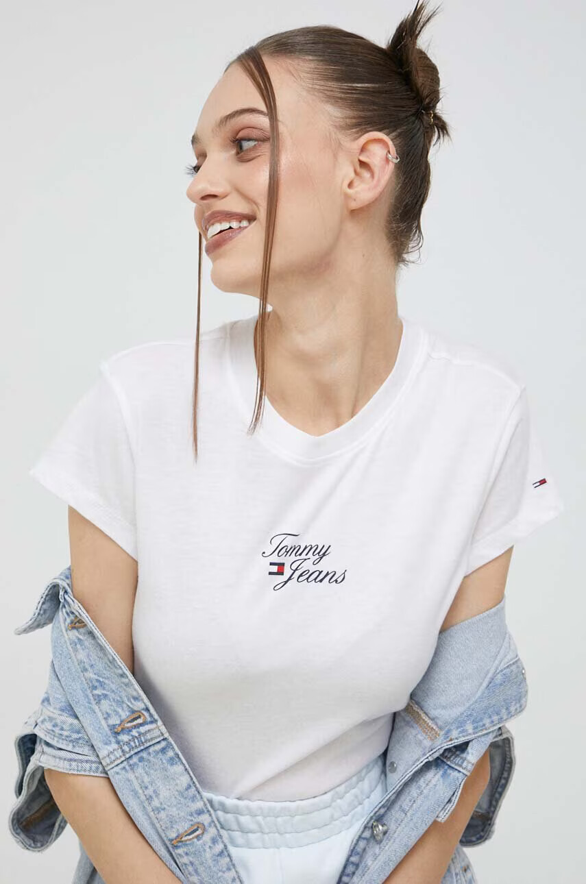 Tommy Jeans Тениска в бяло - Pepit.bg