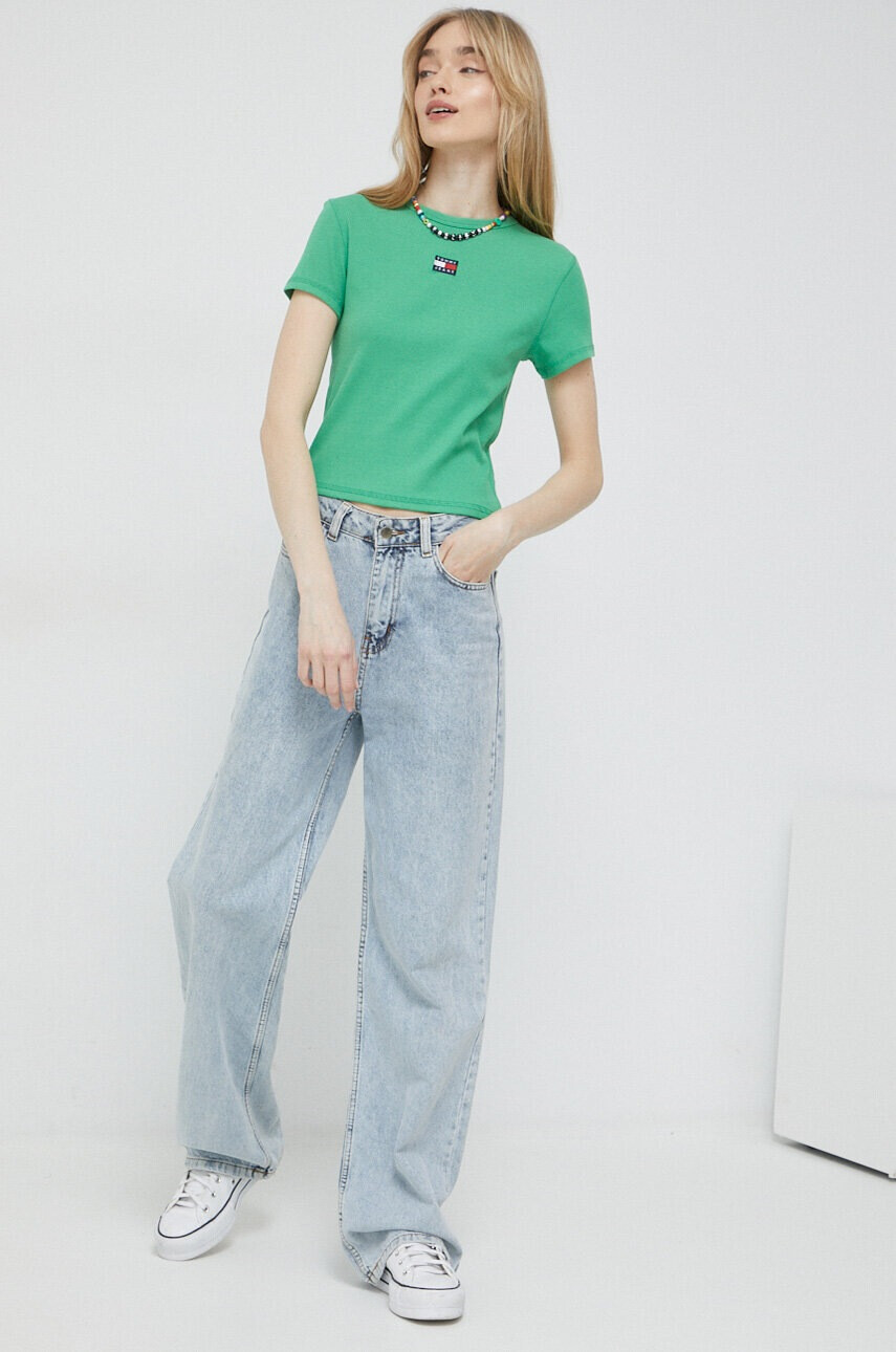 Tommy Jeans Тениска в зелено - Pepit.bg