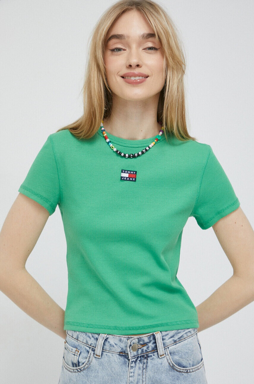Tommy Jeans Тениска в зелено - Pepit.bg
