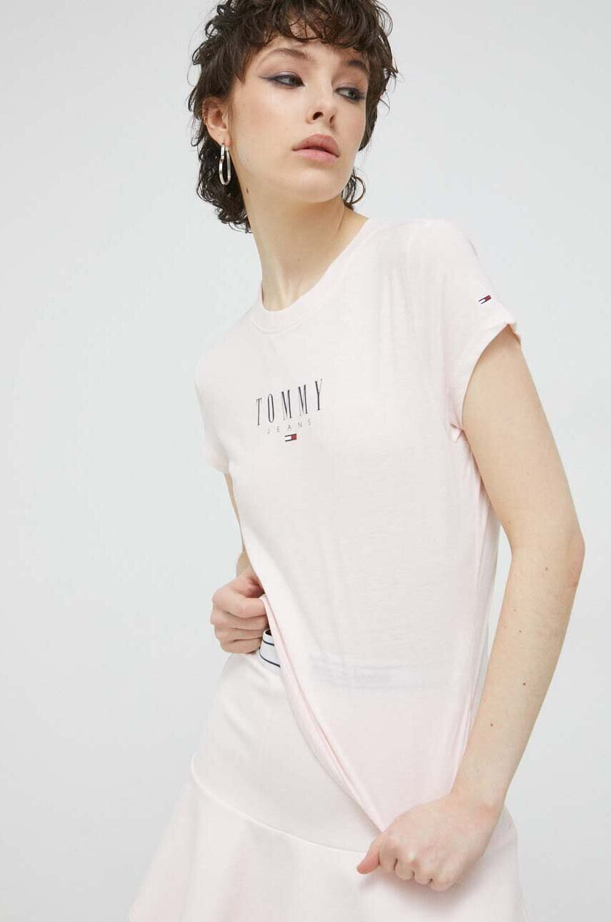Tommy Jeans Тениска в розово - Pepit.bg