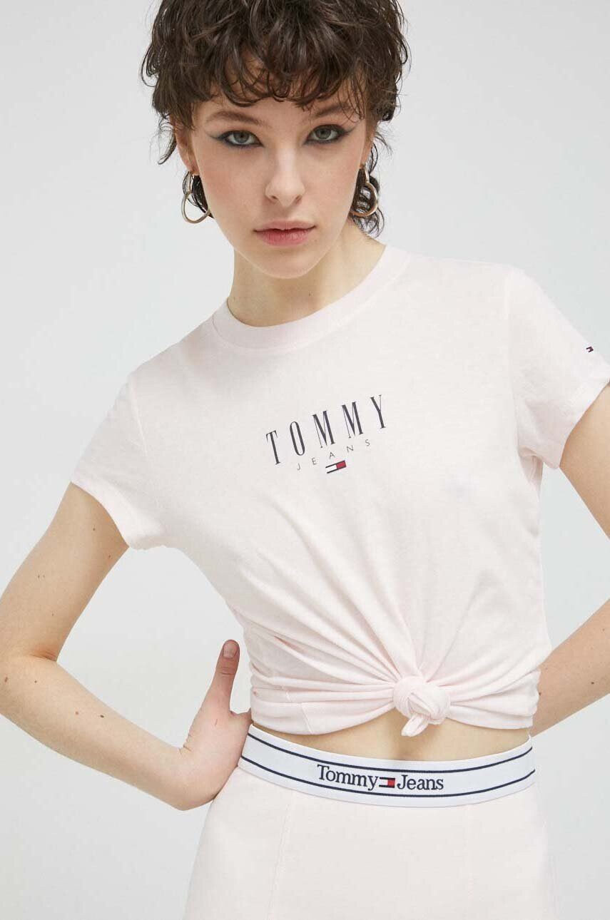 Tommy Jeans Тениска в розово - Pepit.bg