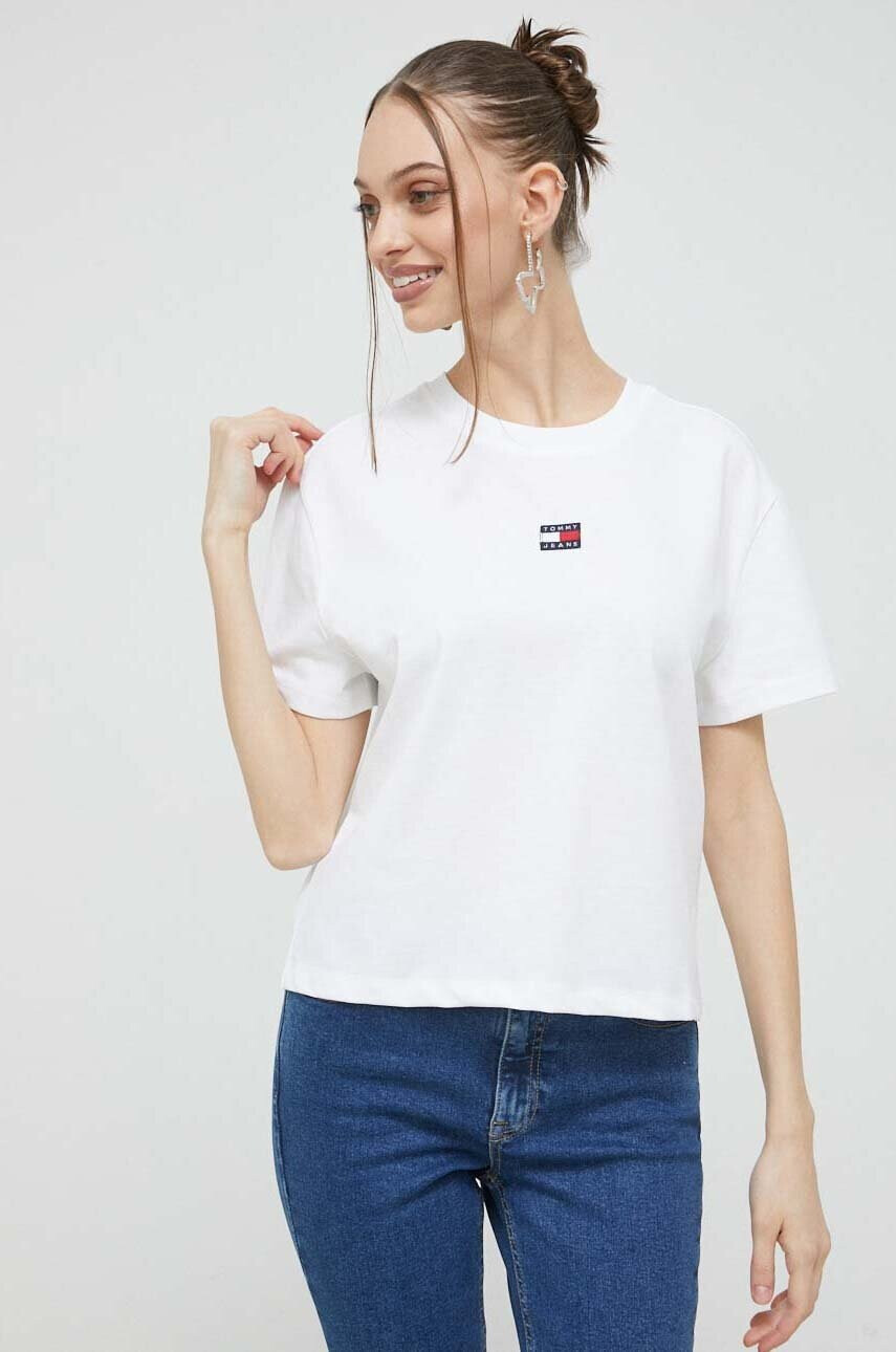 Tommy Jeans Тениска в бяло - Pepit.bg