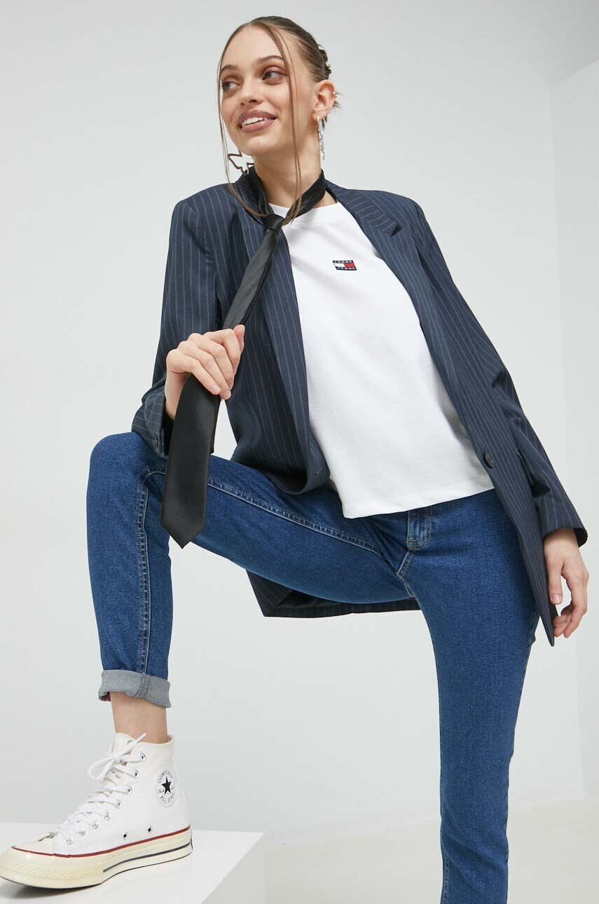Tommy Jeans Тениска в бяло - Pepit.bg