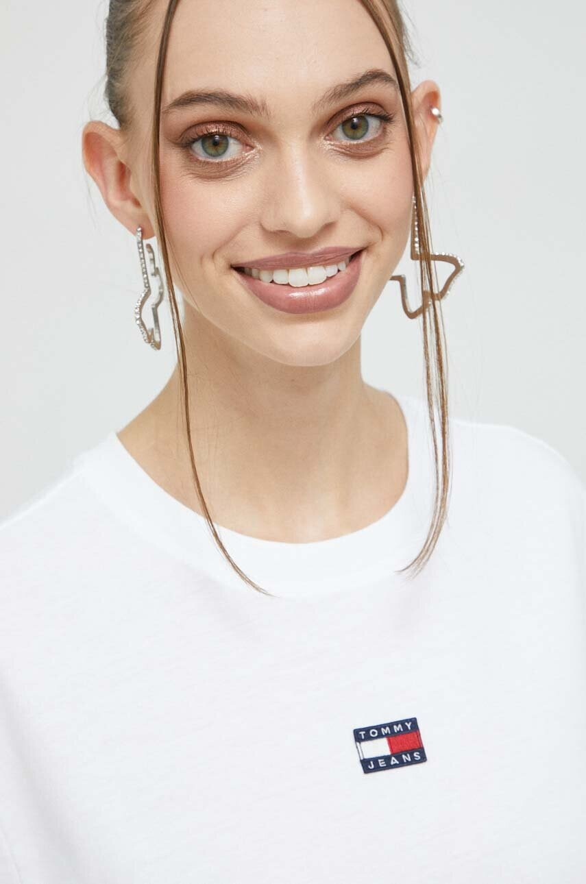 Tommy Jeans Тениска в бяло - Pepit.bg