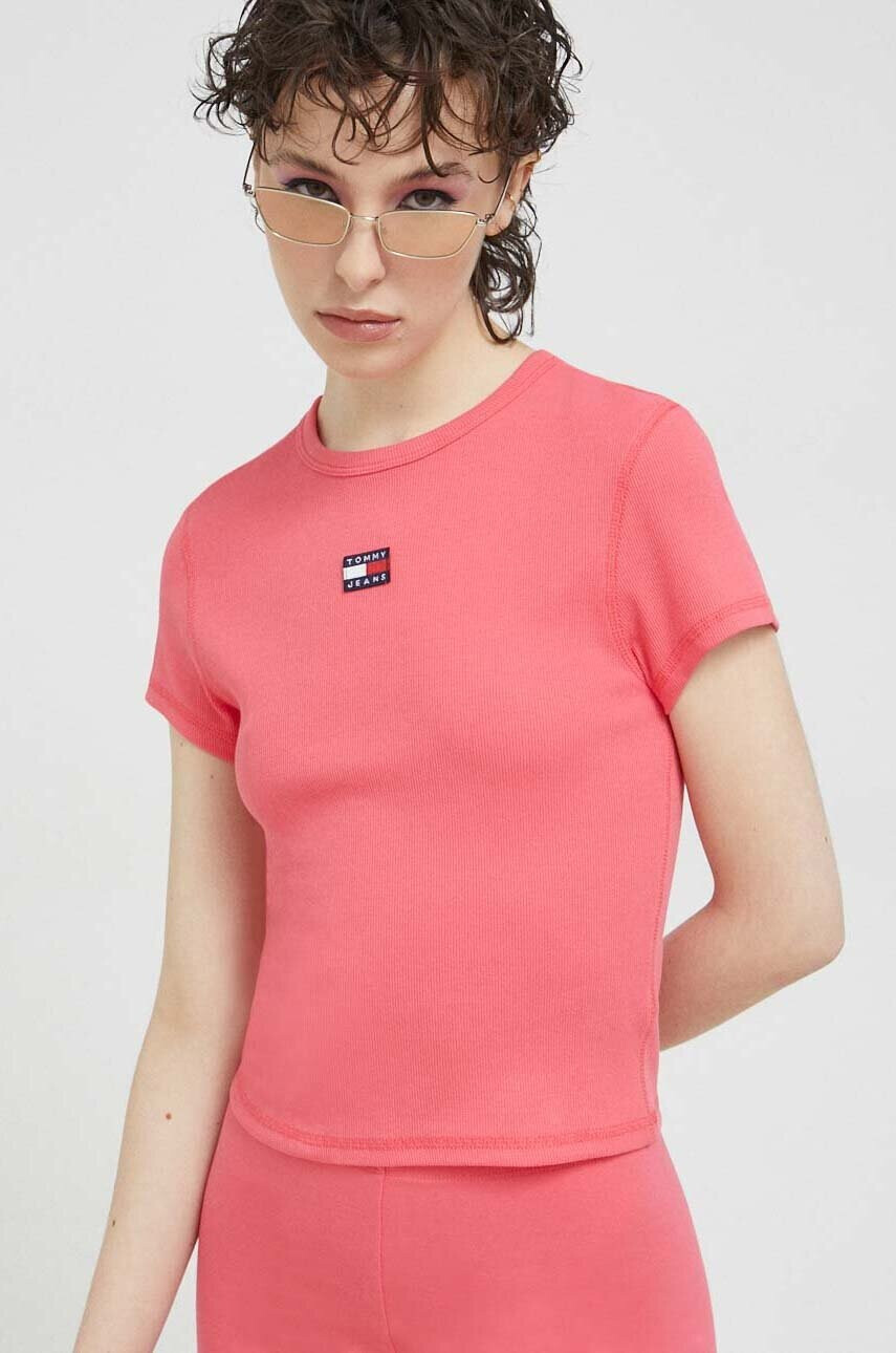 Tommy Jeans Тениска в розово - Pepit.bg