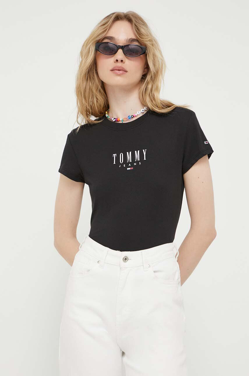 Tommy Jeans Тениска в черно - Pepit.bg