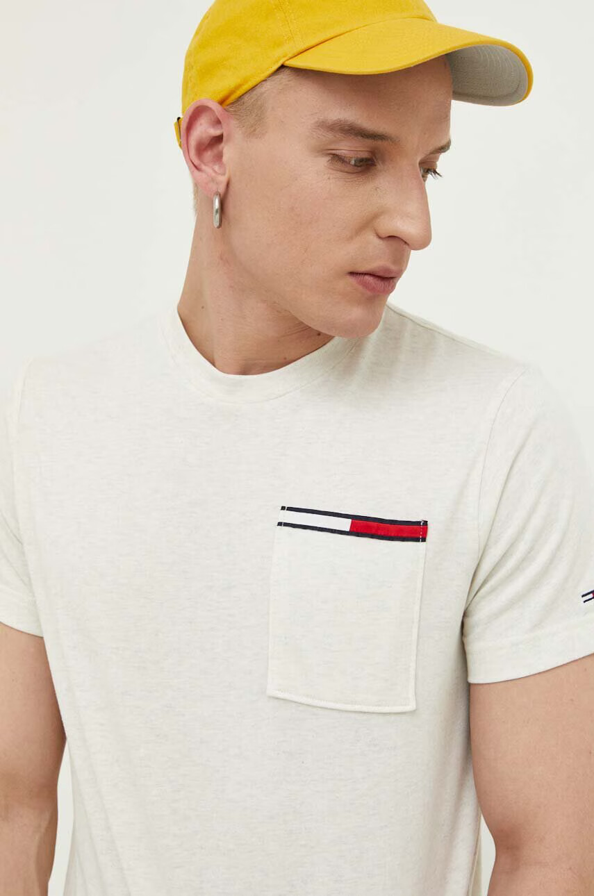 Tommy Jeans Тениска в сиво меланж на - Pepit.bg