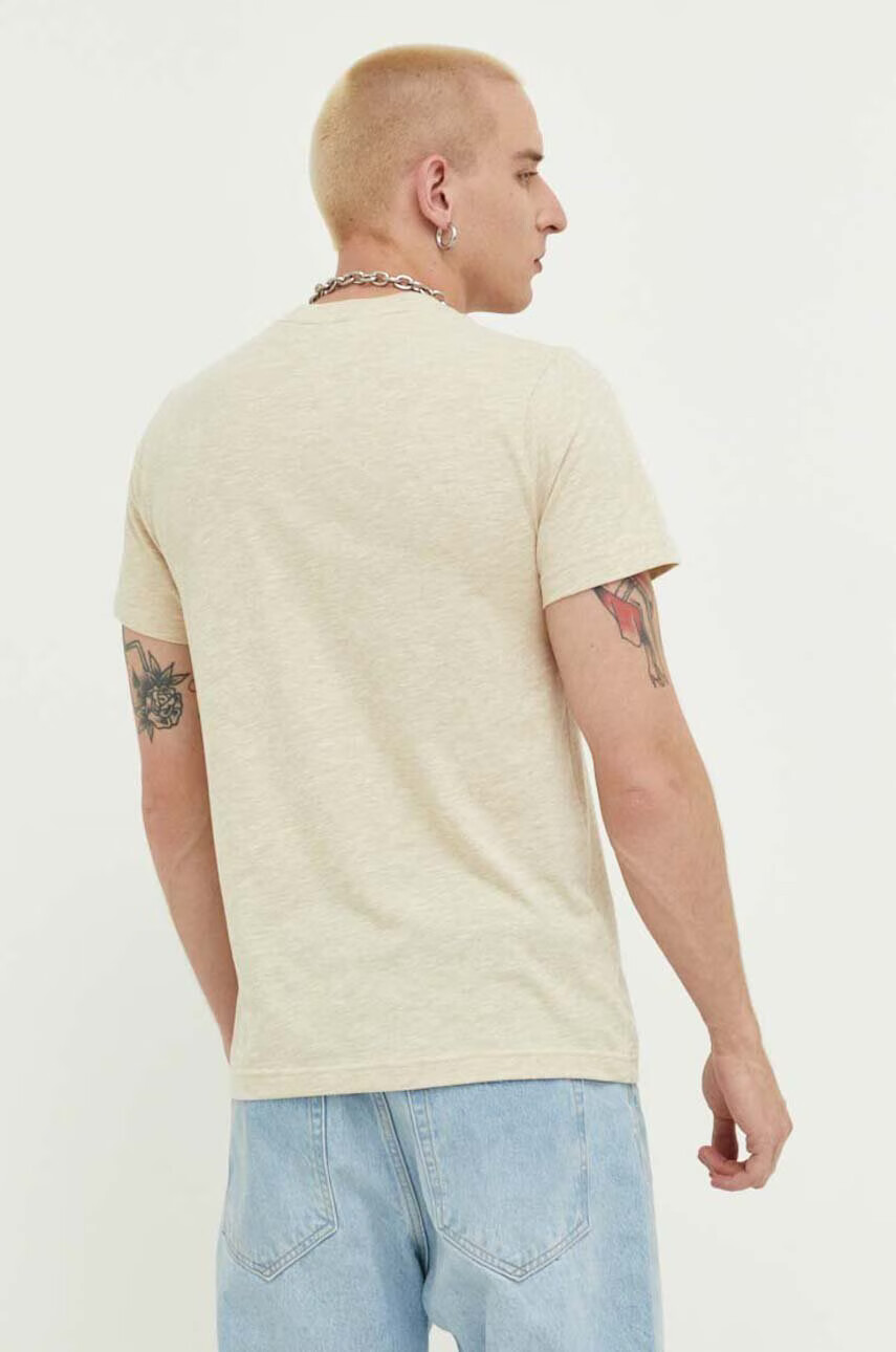 Tommy Jeans Тениска в бежово меланж на - Pepit.bg