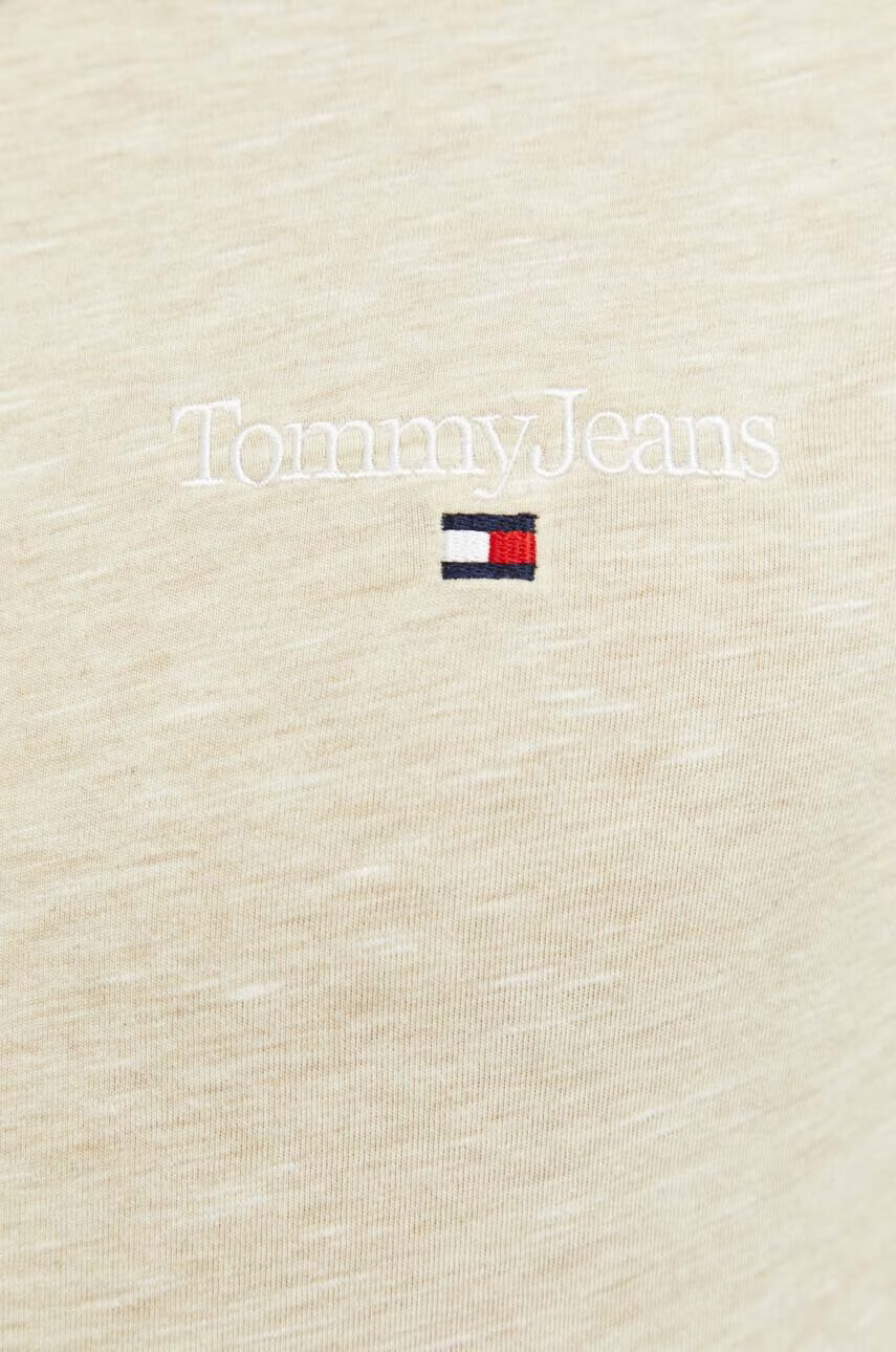Tommy Jeans Тениска в бежово меланж на - Pepit.bg