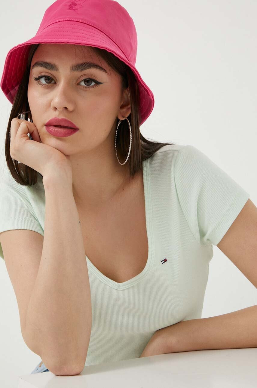 Tommy Jeans Тениска в зелено - Pepit.bg