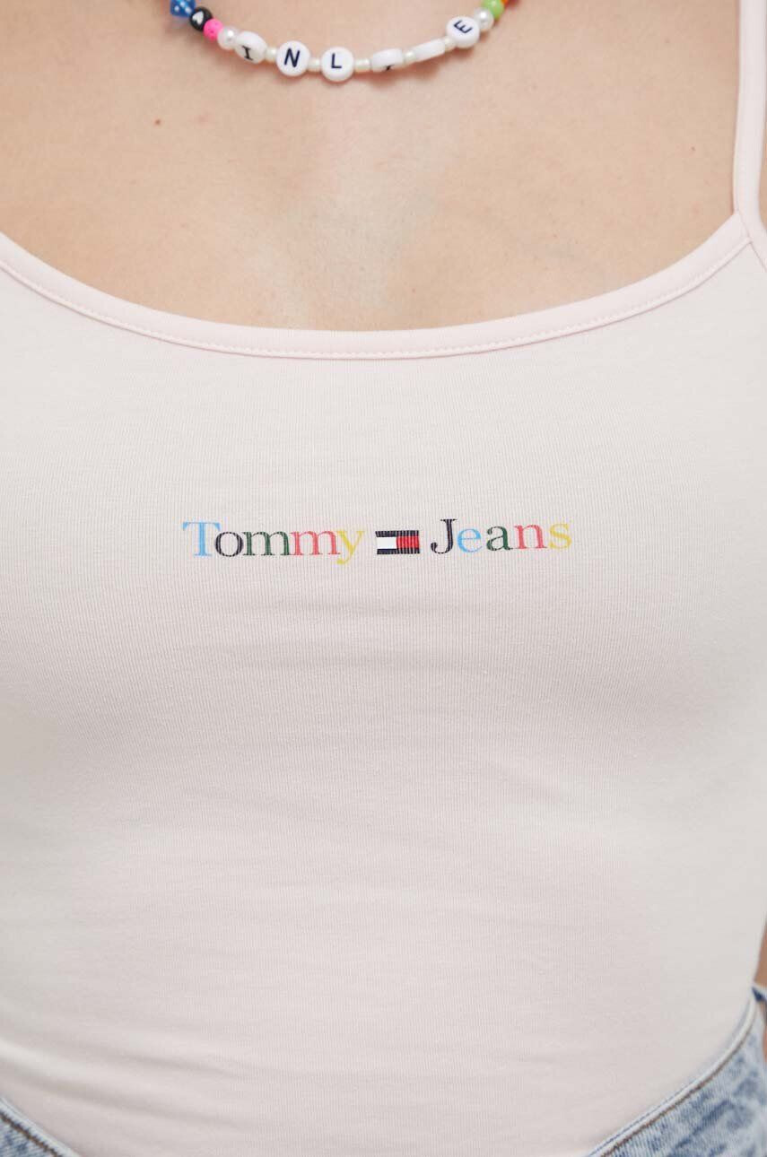 Tommy Jeans Топ дамски в розово - Pepit.bg