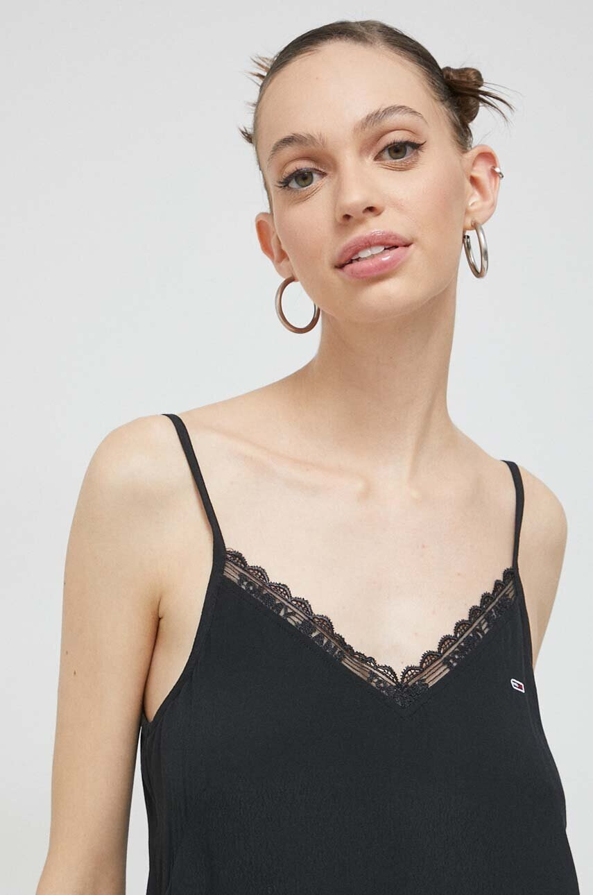 Tommy Jeans Топ дамски в черно - Pepit.bg