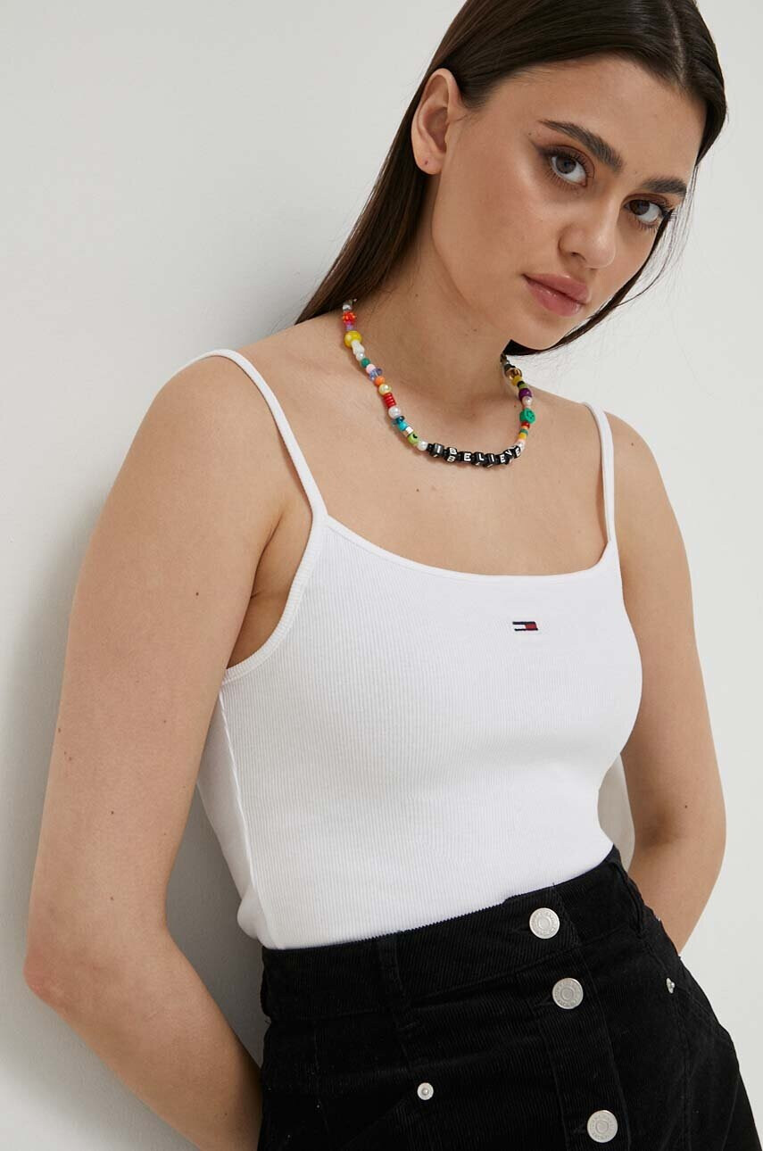 Tommy Jeans Топ (2 броя) дамски в бяло - Pepit.bg