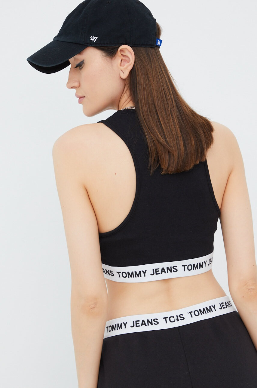 Tommy Jeans Топ дамски в черно - Pepit.bg