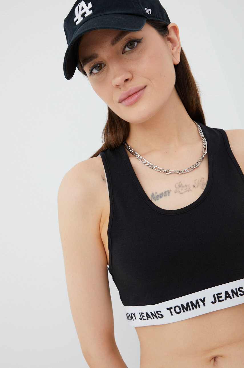 Tommy Jeans Топ дамски в черно - Pepit.bg