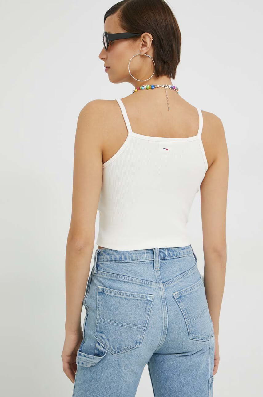 Tommy Jeans Топ дамски в бежово - Pepit.bg