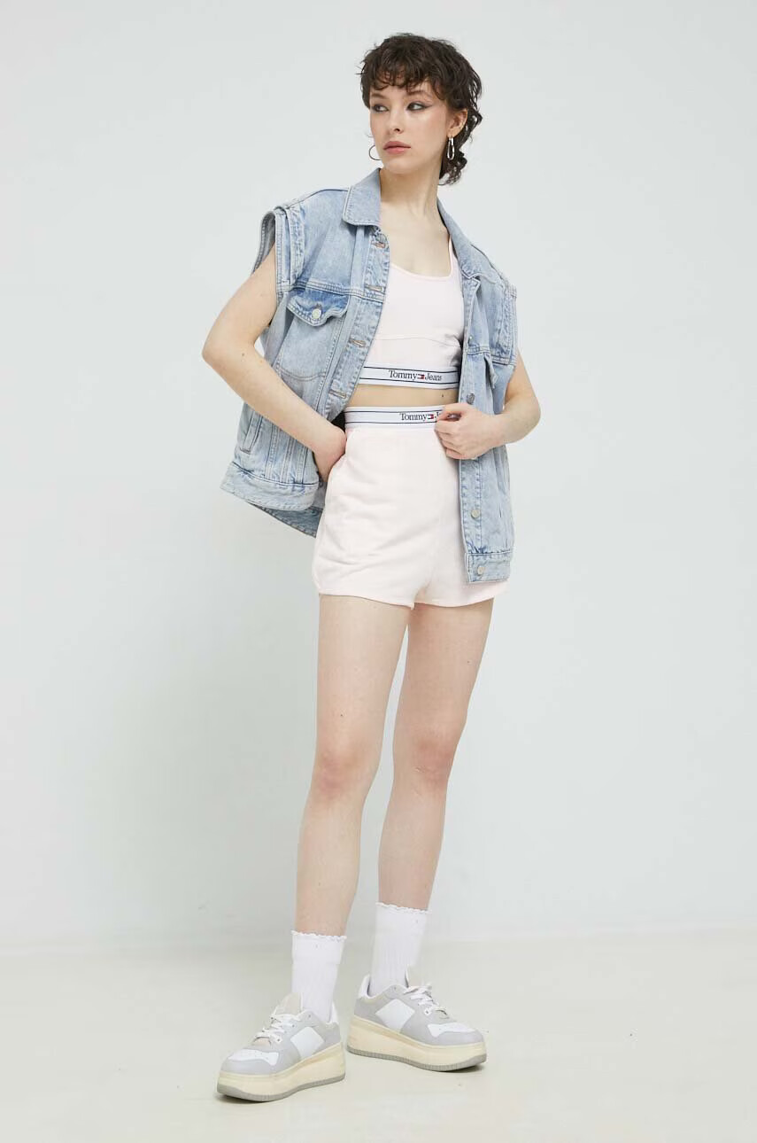 Tommy Jeans Топ дамски в розово - Pepit.bg