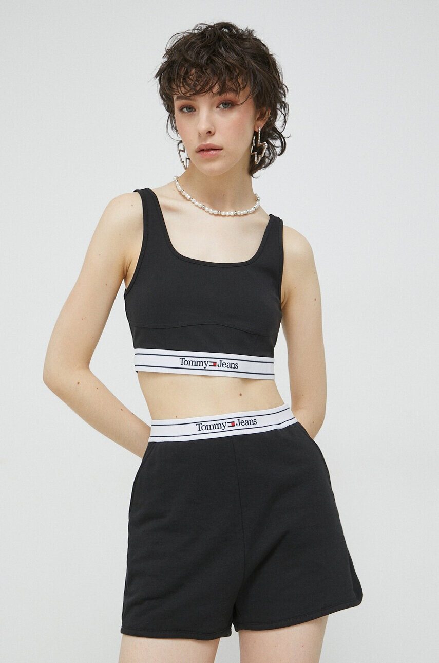 Tommy Jeans Топ дамски в черно - Pepit.bg
