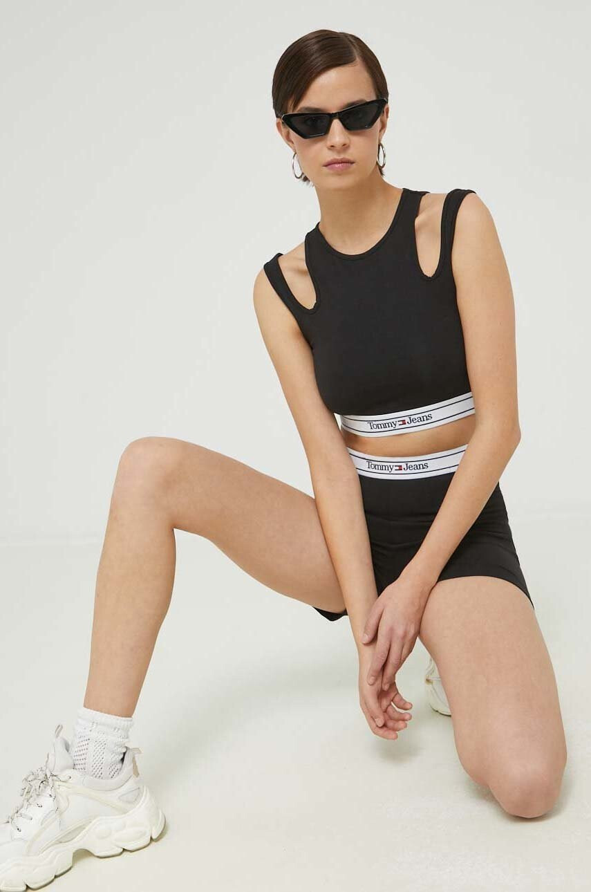 Tommy Jeans Топ дамски в черно - Pepit.bg