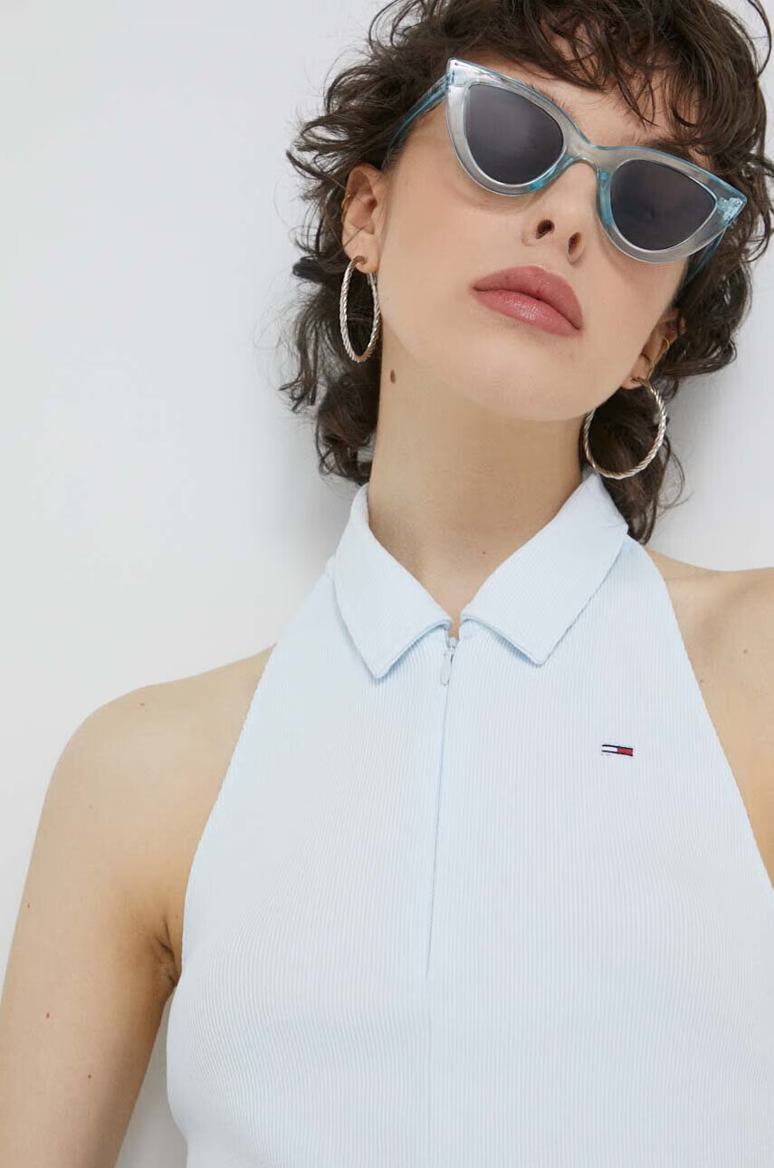 Tommy Jeans Топ дамски в синьо - Pepit.bg
