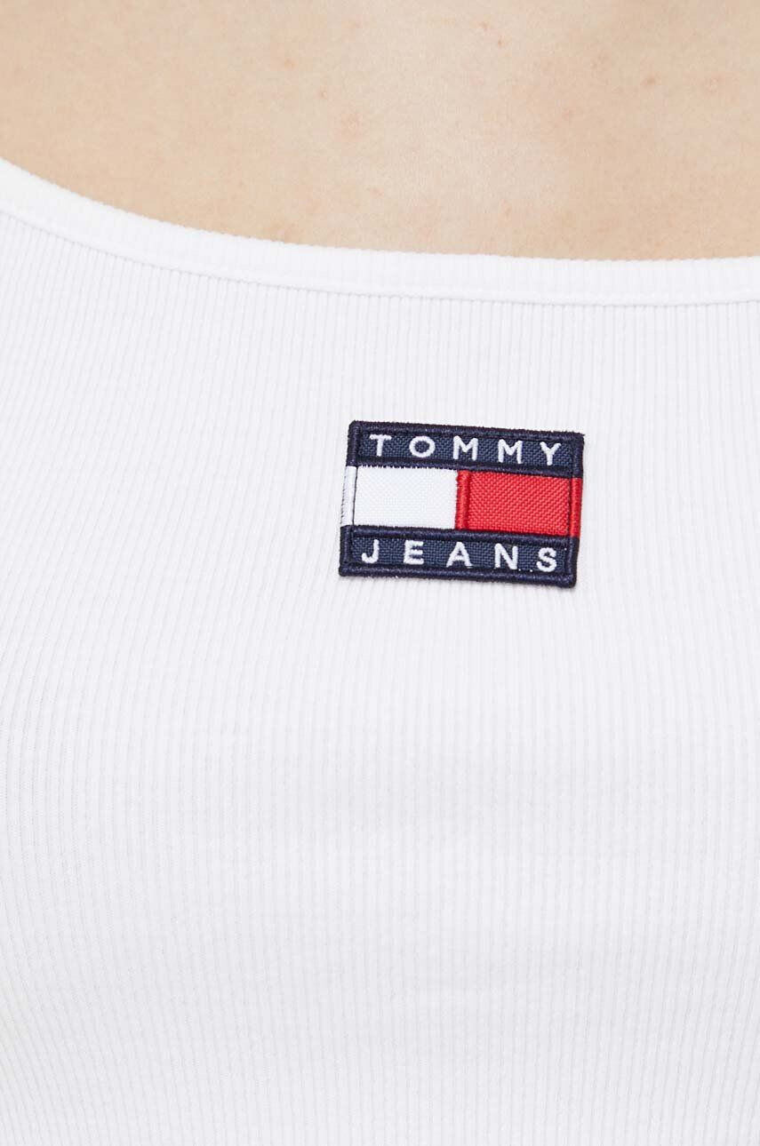 Tommy Jeans Топ Tommy Hilfiger дамски в бяло - Pepit.bg