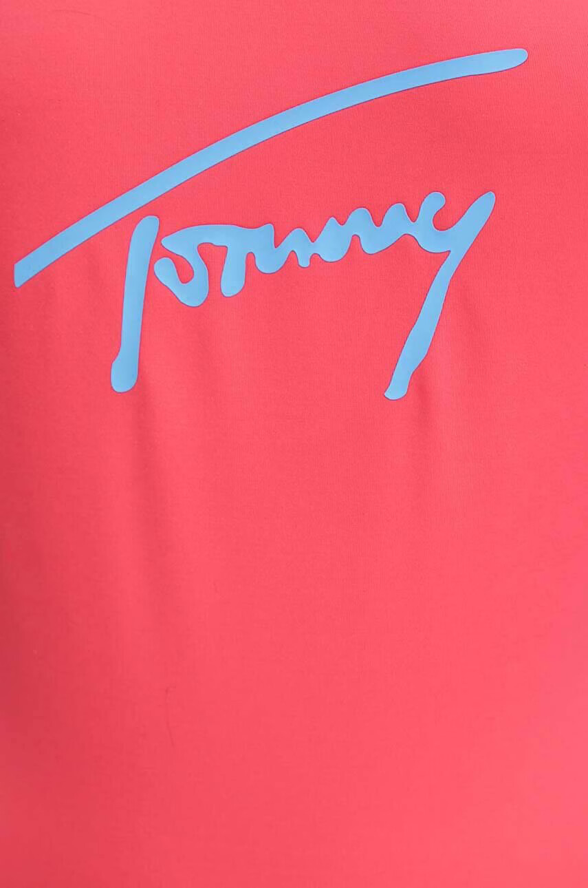 Tommy Jeans Цял бански в розово с мека чашка - Pepit.bg