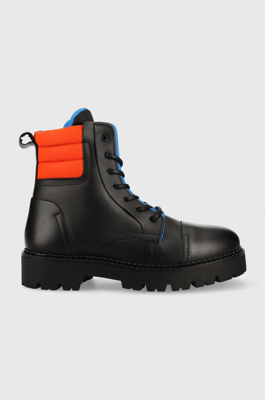 Tommy Jeans Туристически обувки Padded Lace Up Heritage Boot в черно - Pepit.bg