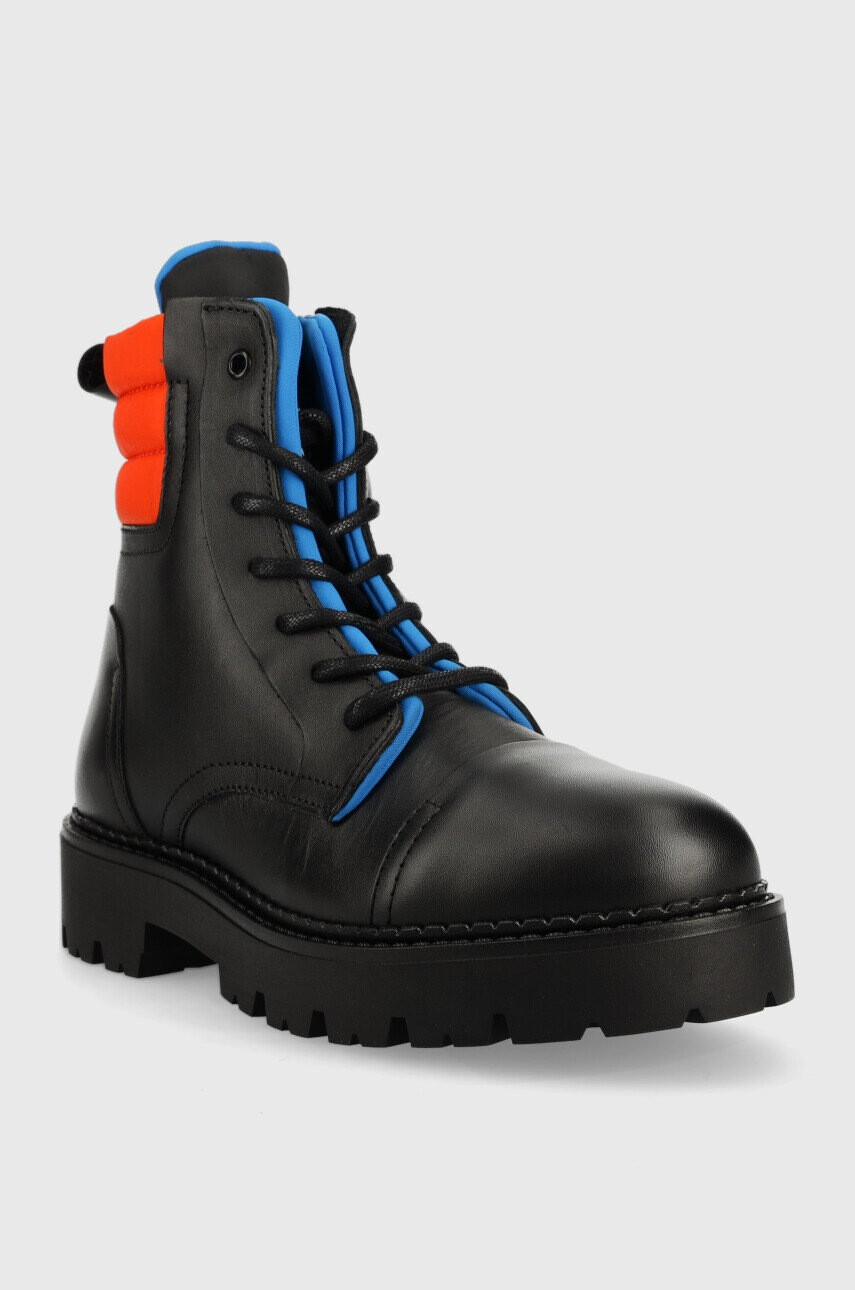 Tommy Jeans Туристически обувки Padded Lace Up Heritage Boot в черно - Pepit.bg