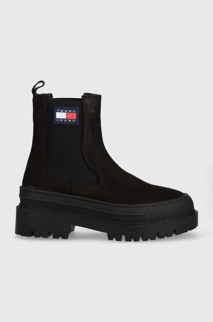 Tommy Jeans Велурени боти челси - Pepit.bg