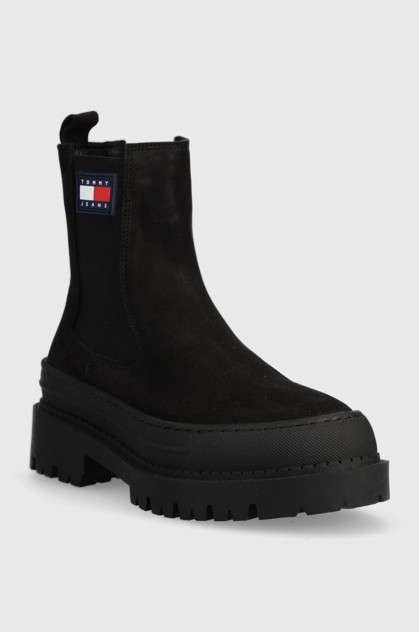 Tommy Jeans Велурени боти челси - Pepit.bg