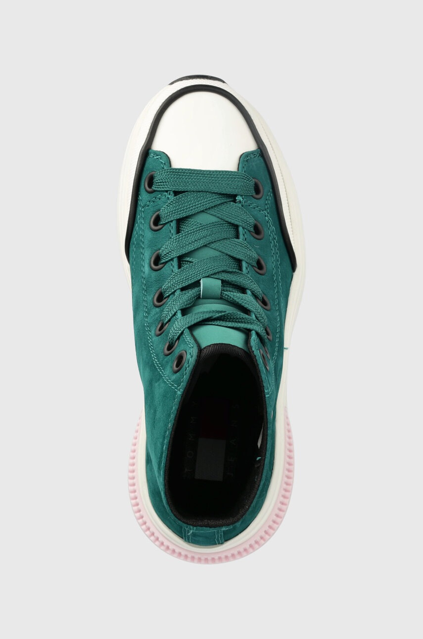 Tommy Jeans Велурени маратонки Nubuk Mid Run Cleat - Pepit.bg