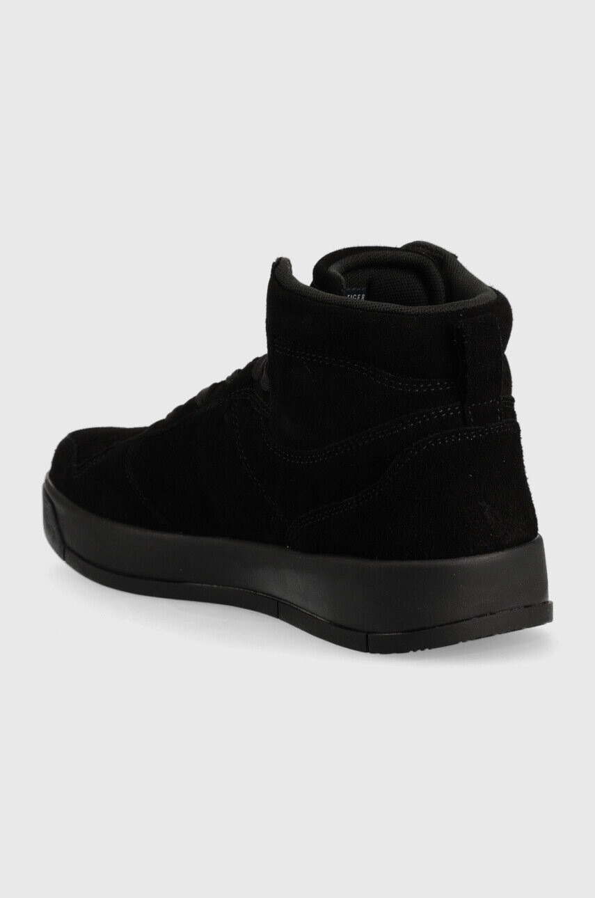 Tommy Jeans Велурени маратонки Suede Basket Midcut в черно - Pepit.bg