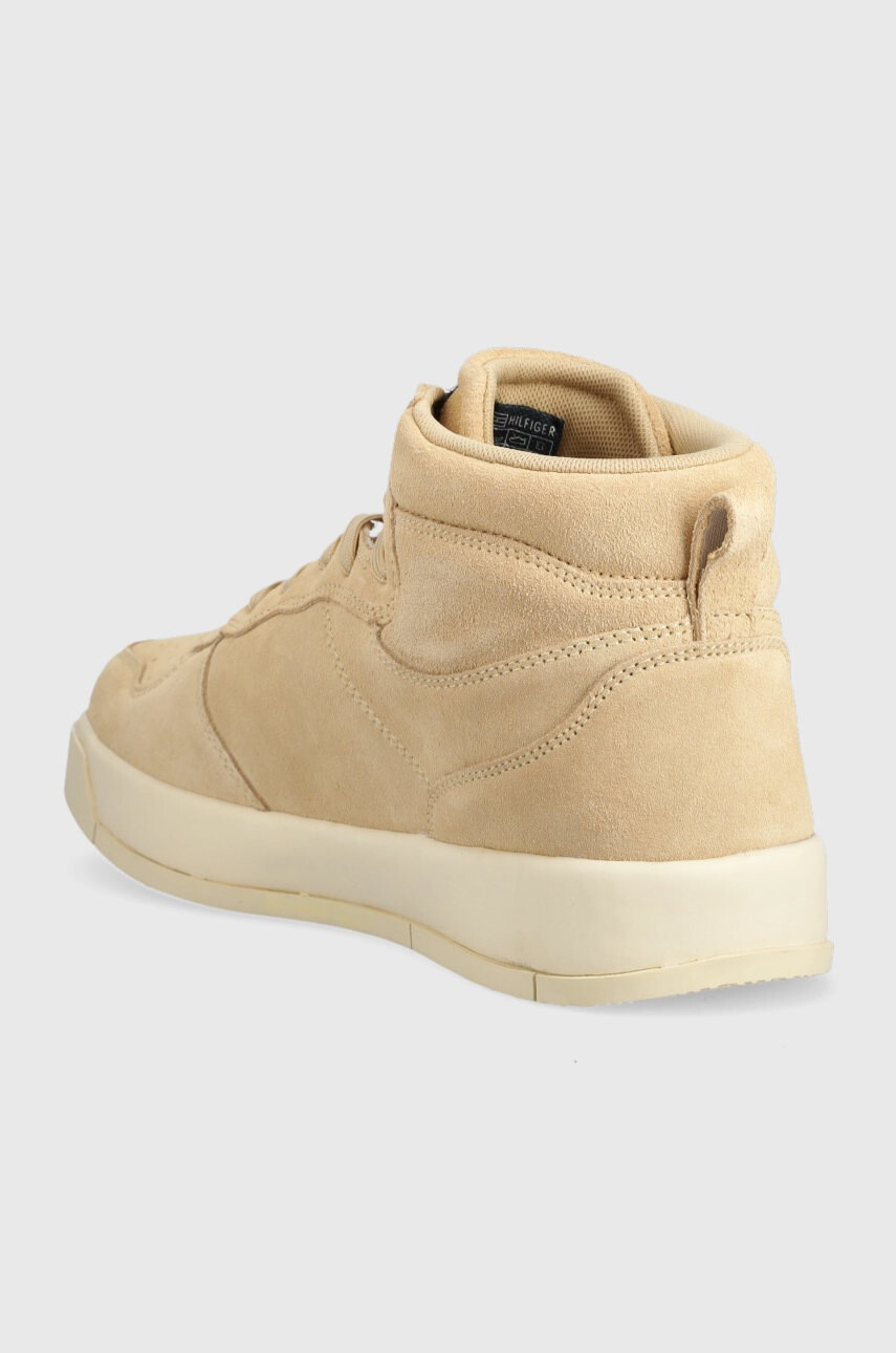 Tommy Jeans Велурени маратонки Suede Basket Midcut в бежово - Pepit.bg
