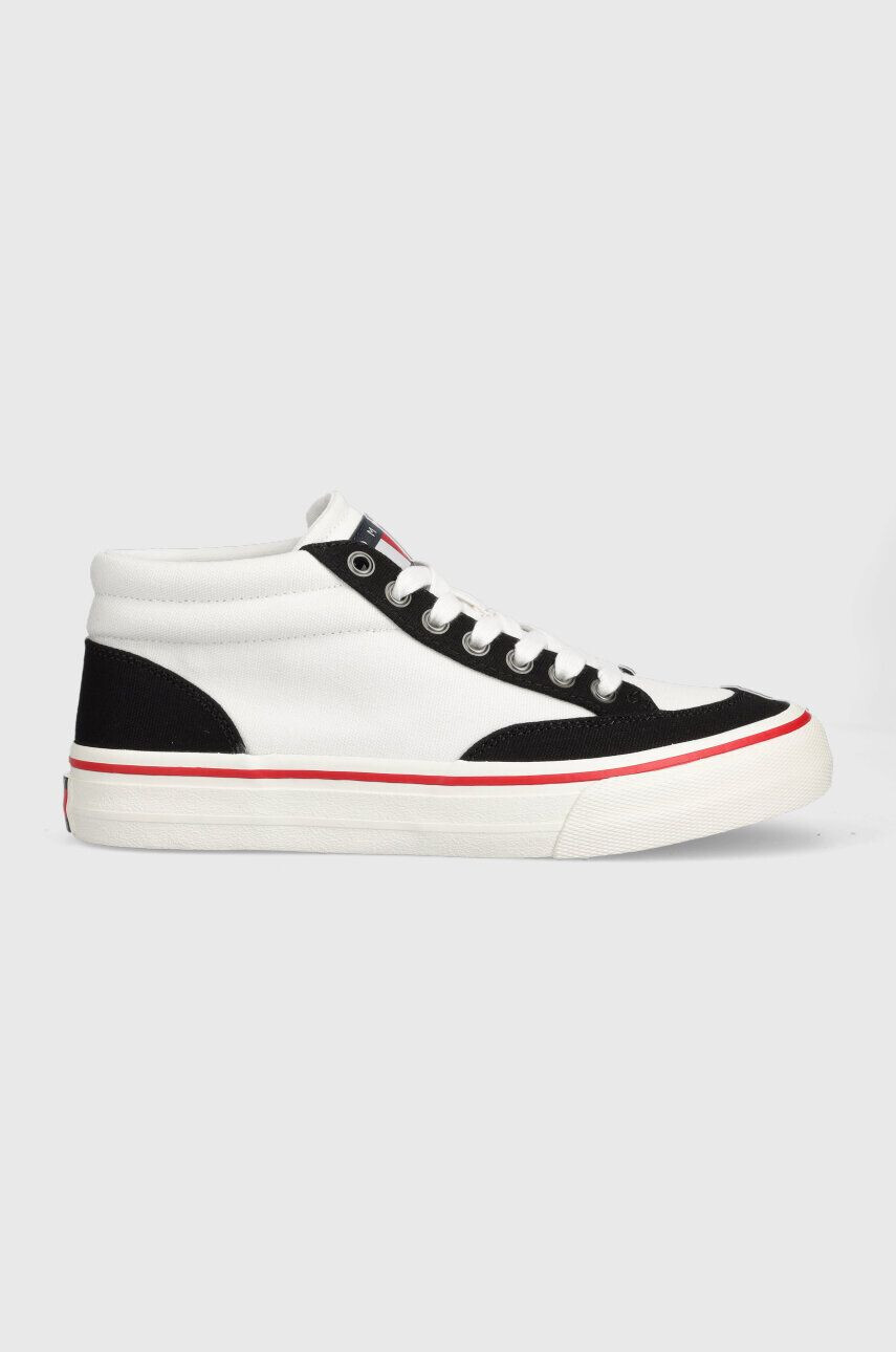 Tommy Jeans Високи кецове SKATE CANVAS MID в бяло EM0EM01154 - Pepit.bg